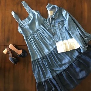 ♠️Kate Spade ♠️ Chambray Colorblock Patio Dress